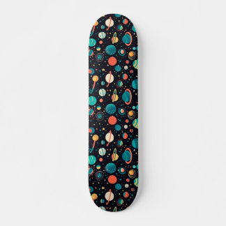 Skateboard Planètes et étoiles Motifs cosmiques