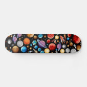 Skateboard Planètes et vaisseaux spatiaux (Horz)