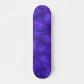 Skateboard Planètes violettes, motif fractal moderne (Devant)