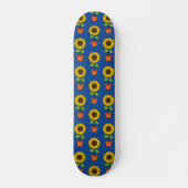 Skateboard Plante de tournesol dans un Motif de pot (Devant)