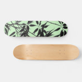 Skateboard Plante en bambou noir et vert menthe (Horz)