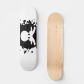 Skateboard Plaque d'encre de pieuvre noire et blanche (Recto)