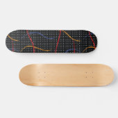 Skateboard Plaque et points de peinture rétro (Horz)