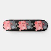 Skateboard Plat noir et blanc Cartoon Pigs Skate Board (Horz)