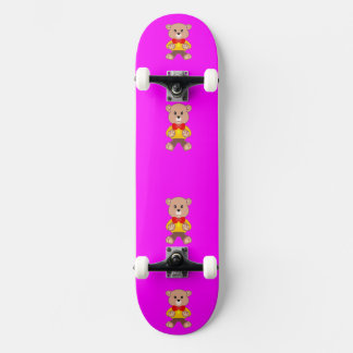 Skateboard Plat Pink Teddy Bear