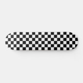 Skateboard Plate-forme Checkered blanche de planche à (Horz)