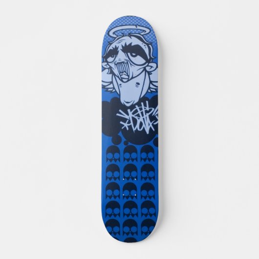 Skateboard plate-forme de bleus de jour pluvieux par DOLLA (Devant)