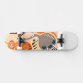Skateboard Plate-forme de fleurs de paix (Horz)