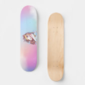 Skateboard Plate-forme de licorne et de planche à roulettes (Recto)