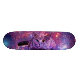 Skateboard Plate-forme de patin de chat de galaxie