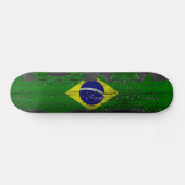 Skateboard Plate-forme de patin de drapeau du Brésil (Horz)