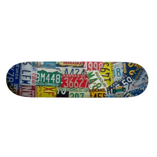 Skateboard plate-forme de plaque minéralogique