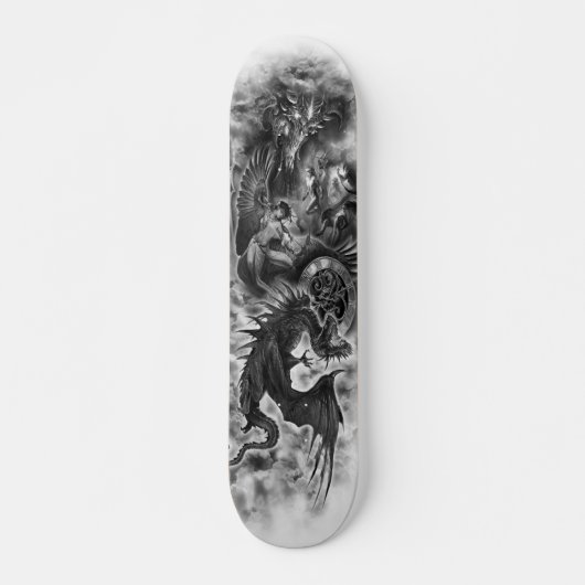 Skateboard Plate-forme d'imaginaire d'ange de dragon (Devant)