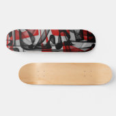 Skateboard Plate-forme noire rouge abstraite de planche à (Horz)