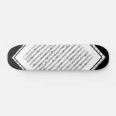 Skateboard Plate-forme personnalisable 1 de motif noir et (Horz)