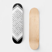 Skateboard Plate-forme personnalisable 1 de motif noir et (Recto)