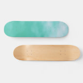 Skateboard Plate-forme personnalisable bleu vert de Seafoam (Horz)