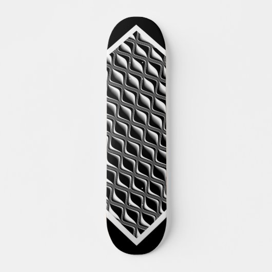 Skateboard Plate-forme personnalisable w2 d'illusion de noir (Devant)