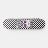 Skateboard Plate-forme pourpre Checkered de crâne de sucrerie (Horz)