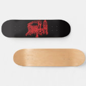 Skateboard Plate-forme rouge de logo de vieille école (Horz)
