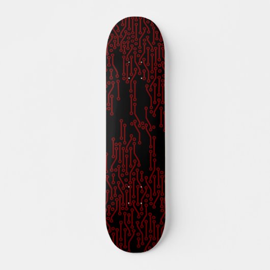 Skateboard Plate-forme rouge et noire de planche à roulettes (Devant)