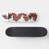Skateboard Plateau de skate artistique dragon rouge (Horz)
