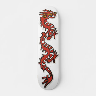Skateboard Plateau de skate artistique dragon rouge