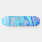 Skateboard Plateforme de skate à rayures fluides turquoise et (Horz)