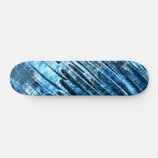 Skateboard Pluie bleue (Horz)