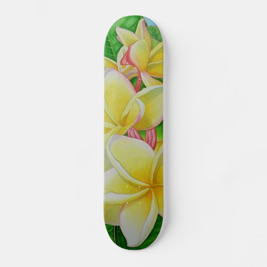 Skateboard Plumeria de Hawaïen Aloha (Recto)
