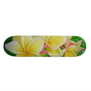 Skateboard Plumeria de Hawaïen Aloha