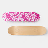 SKATEBOARD PLUMÉRIE DE L'ÎLE (ROSE CHAUD) (Horz)