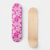 SKATEBOARD PLUMÉRIE DE L'ÎLE (ROSE CHAUD) (Recto)
