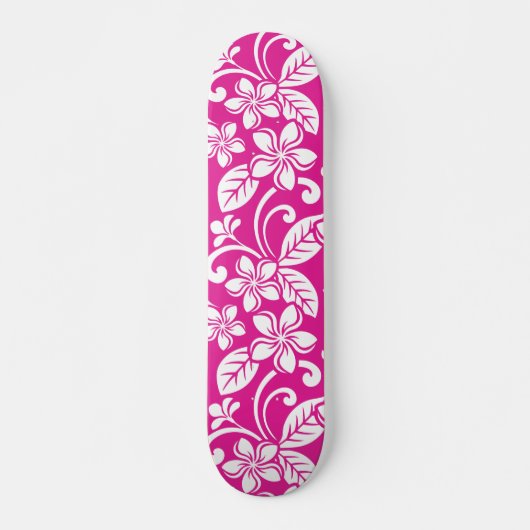 SKATEBOARD PLUMÉRIE DE L'ÎLE (ROSE CHAUD) (Devant)
