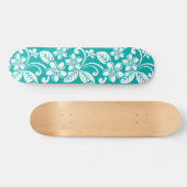 SKATEBOARD PLUMÉRIE DE L'ÎLE (TURQUOISE) (Horz)