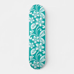 SKATEBOARD PLUMÉRIE DE L'ÎLE (TURQUOISE)