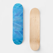 Skateboard Plumes bleues turquoises du perroquet de Macaw (Recto)