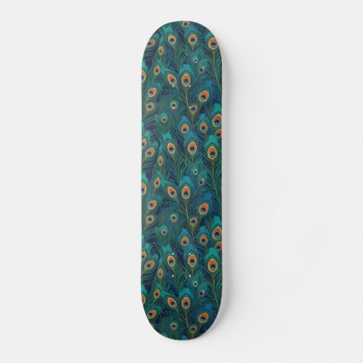 Skateboard Plumes de paon (Recto)
