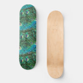 Skateboard Plumes de paon, abstrait - cool (Recto)