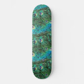 Skateboard Plumes de paon, abstrait - cool (Recto)