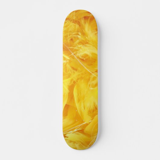 Skateboard Plumes jaune vif (Devant)