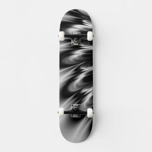 Skateboard Plumes noires et blanches