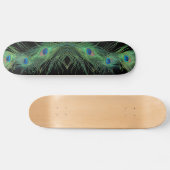 Skateboard Plumes vertes avec noir (Horz)