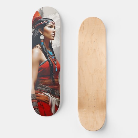 Skateboard Pocahontas : Guerrier (Recto)