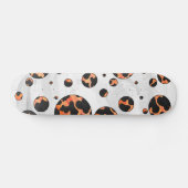 Skateboard Poche noire et orange Polka Imprimer (Horz)