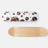 Skateboard Poche noire et orange Polka Imprimer (Horz)