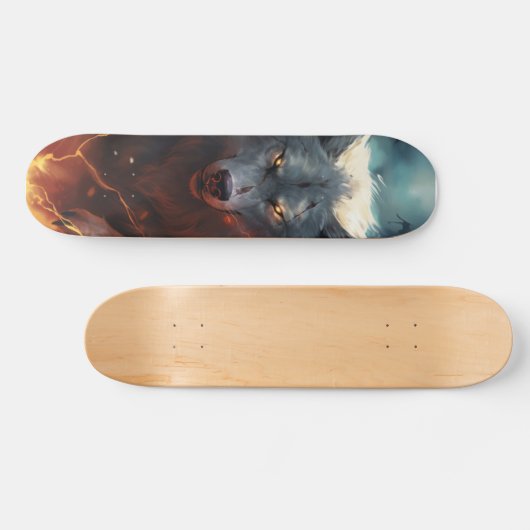 Skateboard Poderoso lobo depredador (Horz)