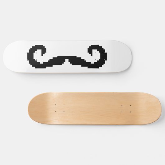 Skateboard Poignée de 8 bits Pixel Moustache (Horz)