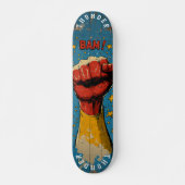 Skateboard Poing Pop Art avec Explosion de Bande Dessinée - A (Devant)