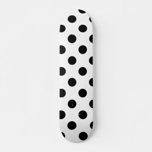 Skateboard Point Polka noir et blanc